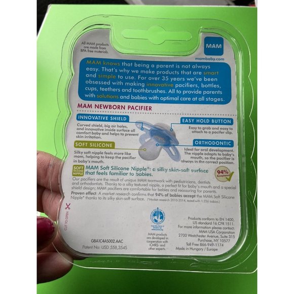 Newborn Pacifier Lot Single MAM Silicone Nipple BPA Free Ortho Nipple Easy Hold - Picture 3 of 6